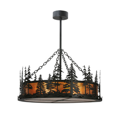 Rustic Lodge 4 - Light Glass Chandelier