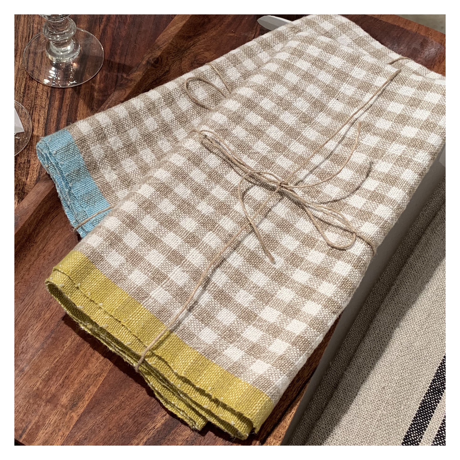 Dish Cloth Kitchen Towel, Natural/Dijon