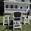 Chaises de patio - table de bar d'extérieur avec tabourets et 5 tabourets blancs et gris