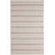 Perci Striped Handwoven Flatweave Area Rug in Rust Orange/Beige