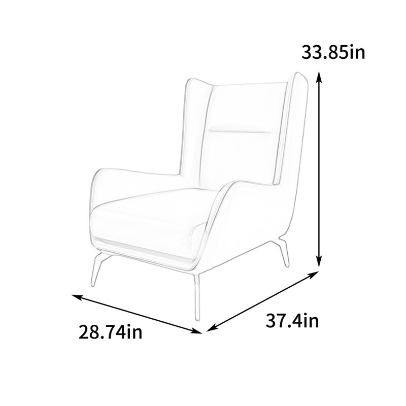 Fauteuil inclinable en similicuir Mieya, Gris