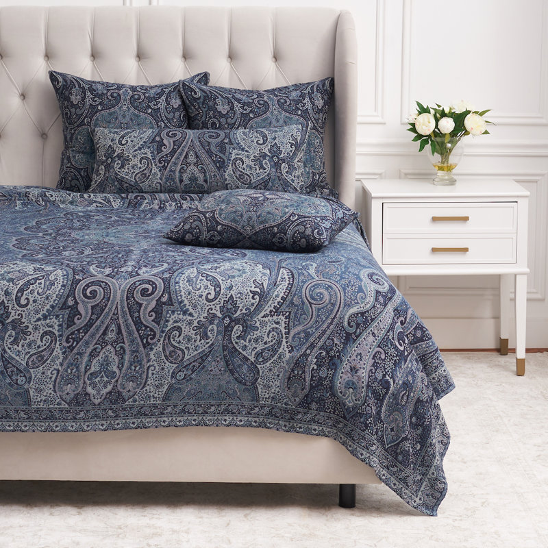 Suman Small Lumbar Pillow, Navy