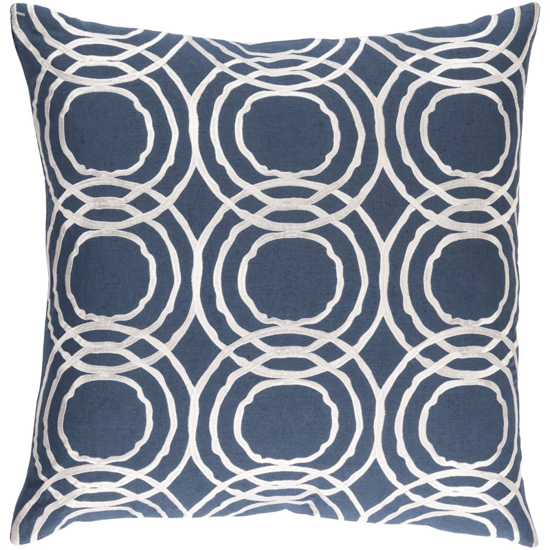 Ridgewood Geometric Throw Pillow, 18" H x 18", Green, Down