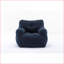 Soft Teddy Fabric Bean Bag Chair – Ergonomic Backrest, No Assembly Needed | Teddy | Dark Blue
