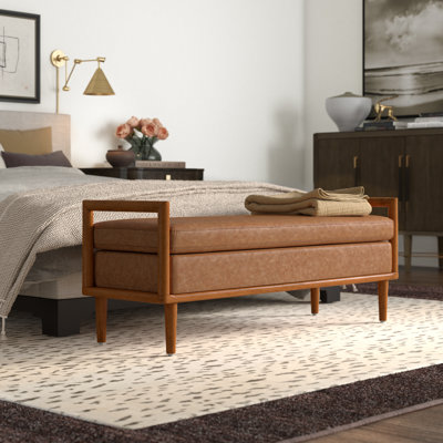Burtie Faux Leather Upholstered Bench
