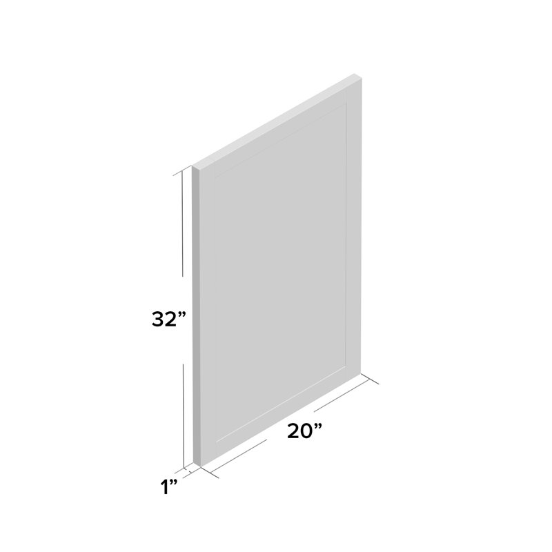 Sima Wood Flat Wall Mirror