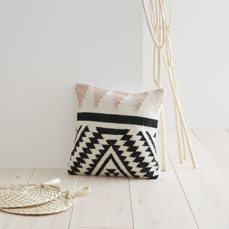 Amando Geometric Square Cushion, Pink