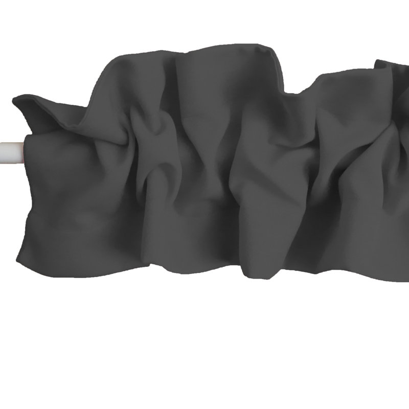 Window Valance, 72" W x 7" L, Charcoal