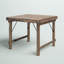 Table pliante en bois récupéré et étain-129942422