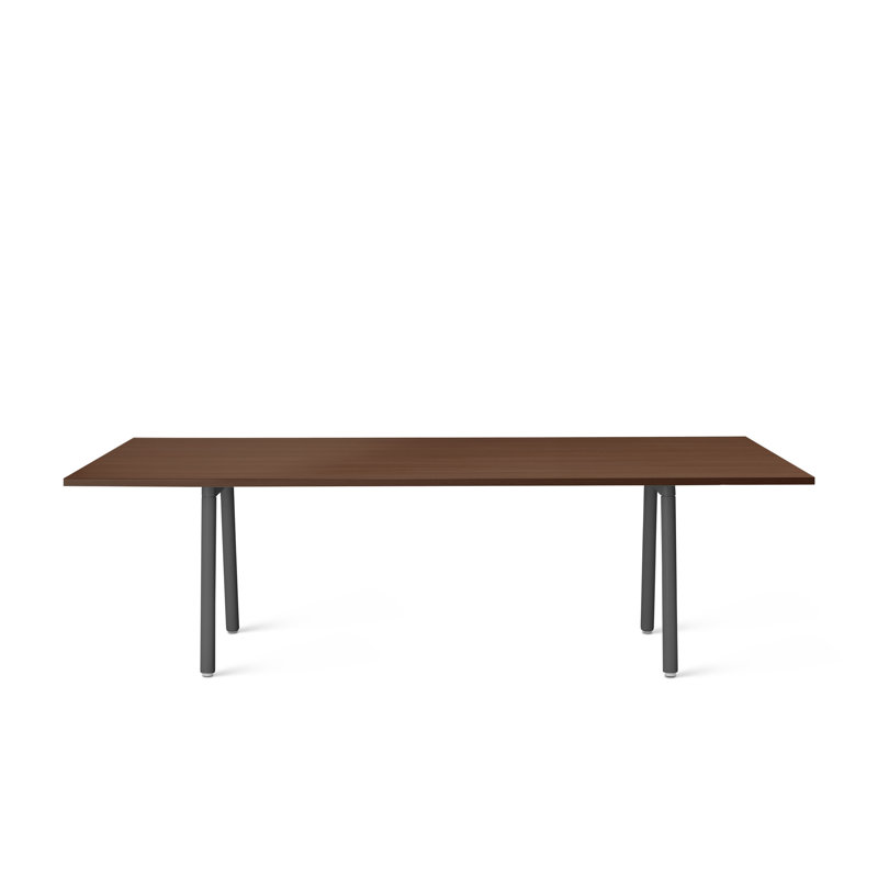 Table de conférence Series A, Gris anthracite / noyer, H 29 po x l 36 po x P 144 po
