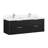 Barcelona 60" Floating Double Bath Vanity in Oak Weathered Black with White Quartz Stone Top-121696776-121696777
