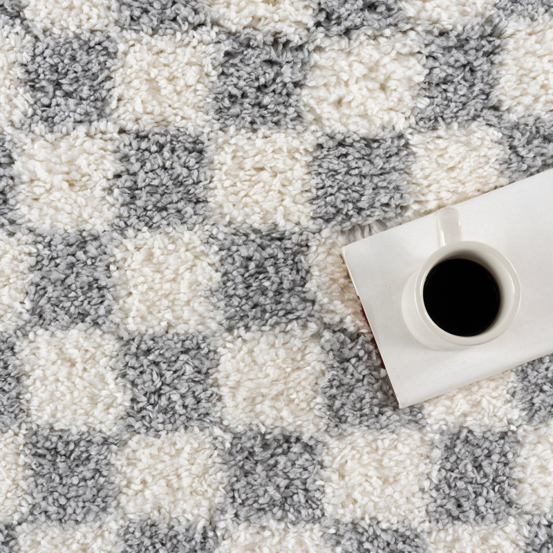  Tapis à poils longs Mid-Century Adelaide, Rectangle 4 pi x 6 pi