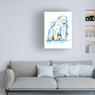 Lisa Whitehouse, ours polaire, art sur toile Solitude