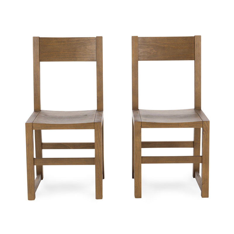 Chaise d'appoint en bois massif Cabo, Brun miel