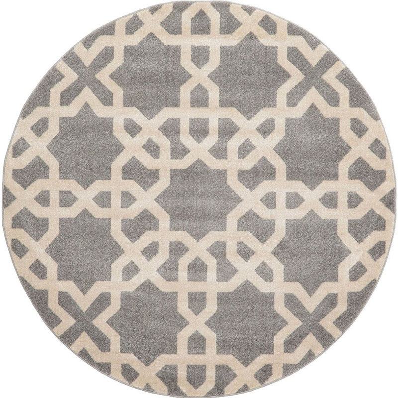 Theodora Abstract Indoor Rug, Round 6'