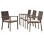 Chaise de salle à manger avec coussin San Pico, brun multi-1249724410-1249724408