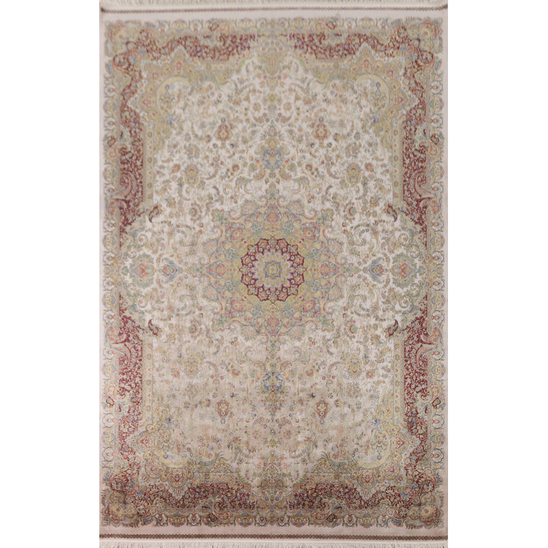 Tapis oriental traditionnel à motif floral 7 x 10