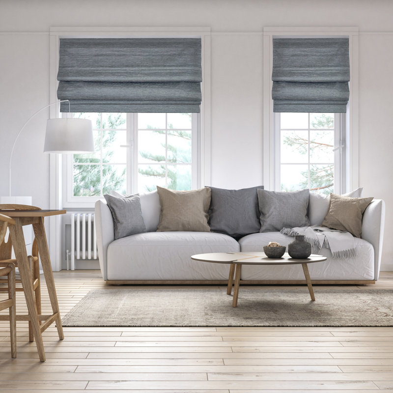 Store romain occultant Petrin, L 36 po x L 63 po, gris