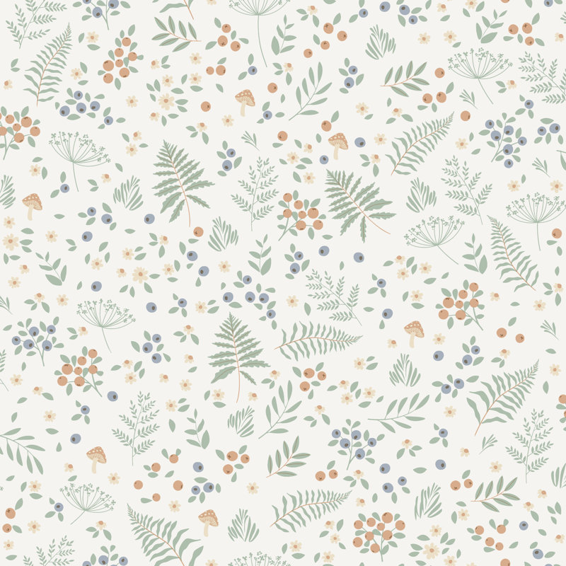 Papier peint Bramble and Bloom, Blue