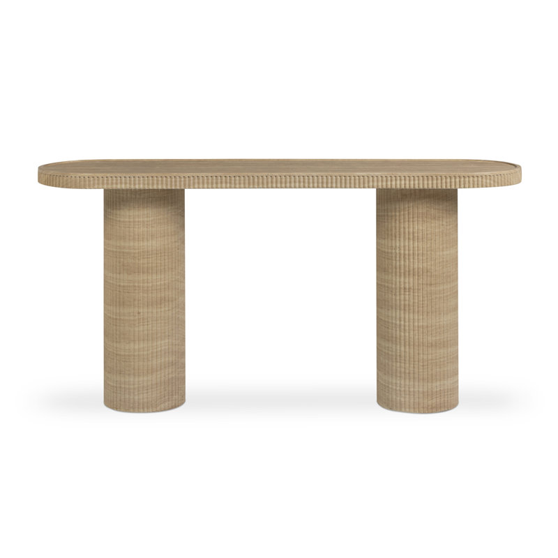 Console Darcy Faux Travertine, Beige