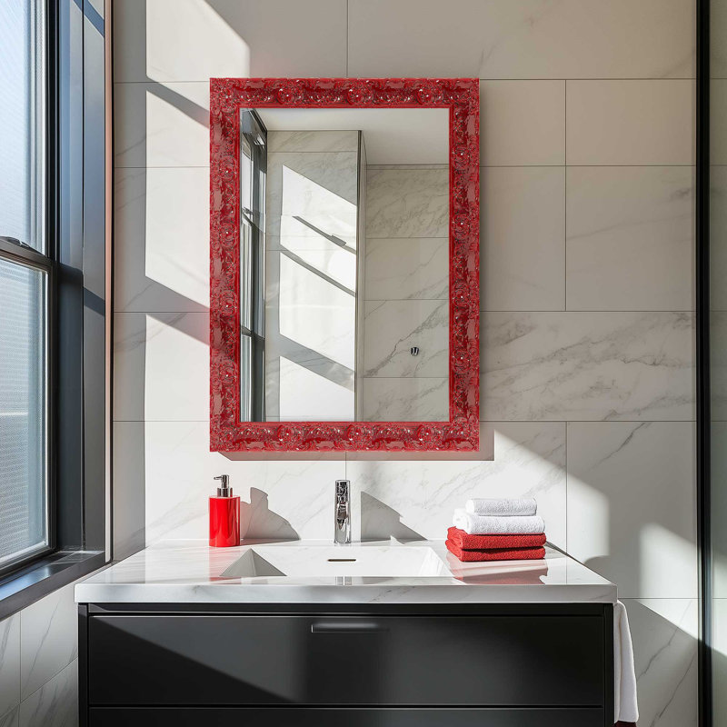 Miroir Lavo, Rouge électrique, 43 po x 31 po