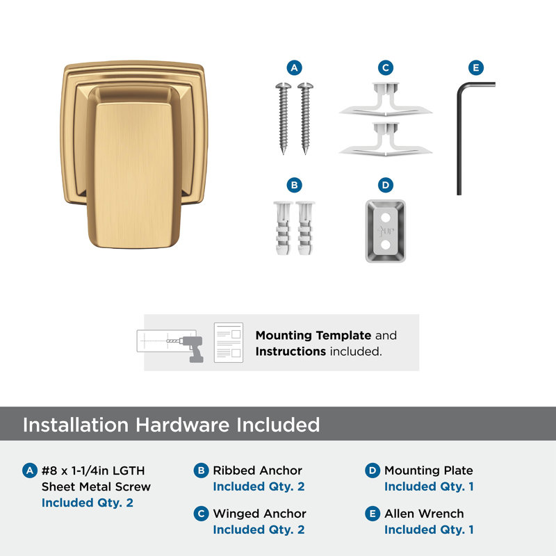 Revitalize Wall Mounted Robe Hook, Champagne Bronze