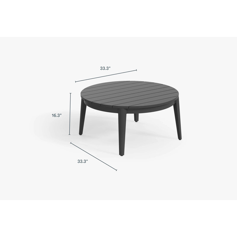 Aluminum Outdoor Coffee Table; Round