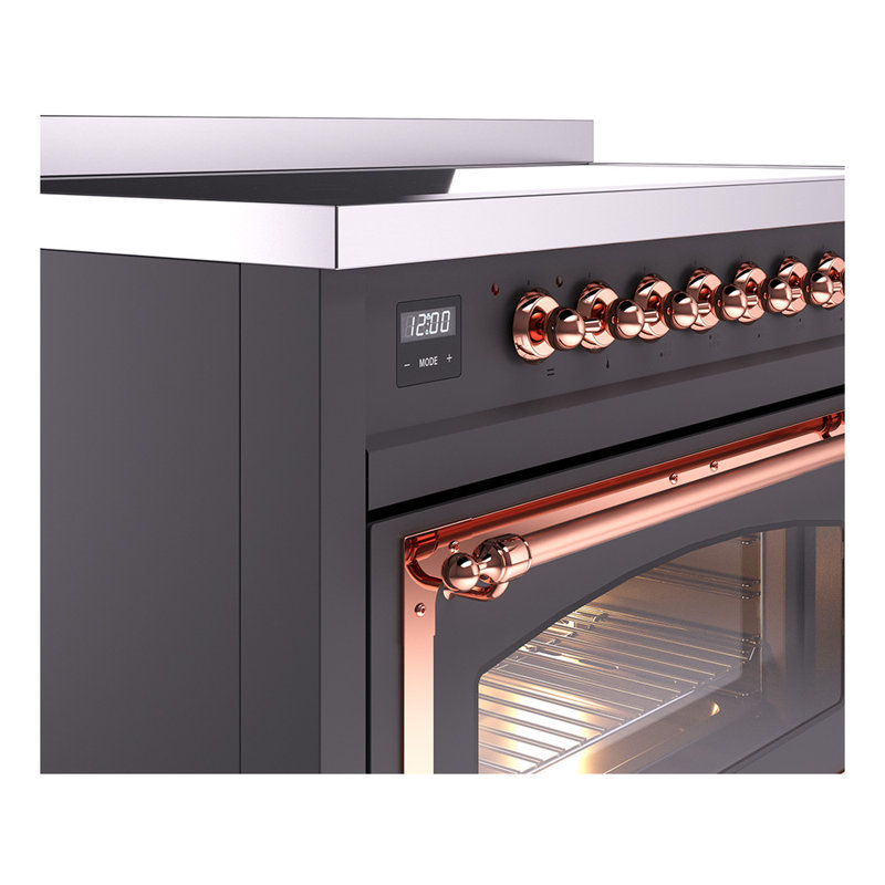 ILVE Nostalgie II Noblesse 48 in Induction Range, Graphite Matte/Copper