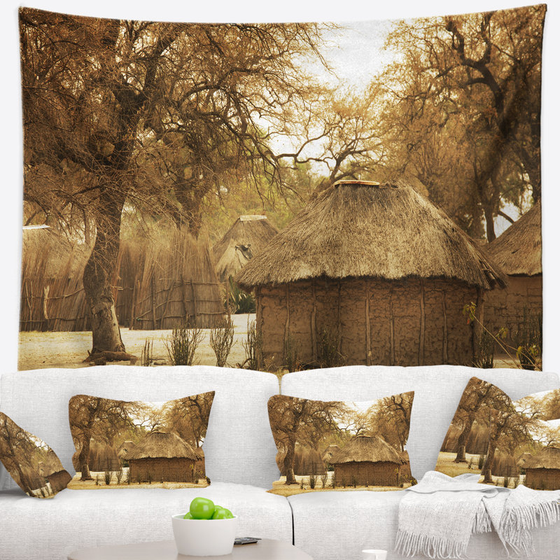 Paysage avec de magnifiques tapisseries, H 68 po x l 80 po