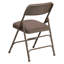 Curved Triple Braced & Double Hinged Upholstered Metal Folding Chair-812580632