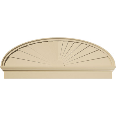 Elliptical Signature Urethane Pediment, Primed Tan