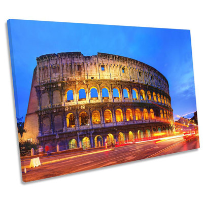 Rome Italy Colosseum - Wrapped Canvas Print