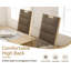 Artistic Upholstered Dining Chairs, High Back Side Chair with Built-in Carry Handle, Solid Wood Legs, Thick Padded Seat with High Density Sponge, Armless Accent Chairs for Dining Room, Vanity, Living Room-789752039-792655468