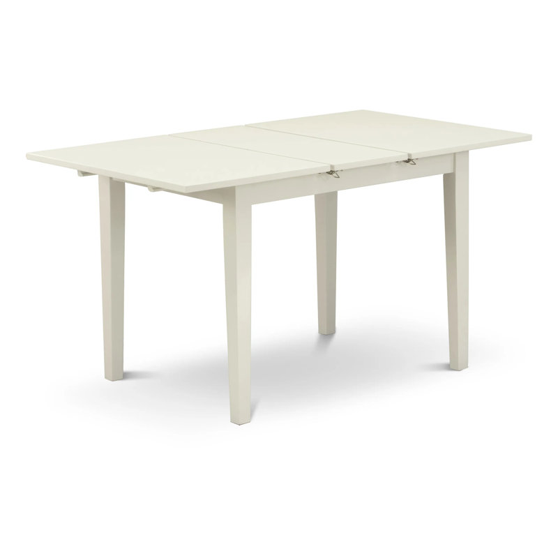 Norfolk Kitchen Table - a Rectangle Dining Table Top with Butterfly Leaf, Linen White, Linen White