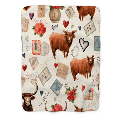 Cow Affection - 1 Piece Premium Sherpa Blanket WB_FL_100624_0183