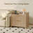Fluted Nightstand with Charging Station, 23.6" Modern Night Stand with 2 Drawers, Side Table with Storage, Bedside Table for Bedroom, Living Room, Natural Oak-623659636