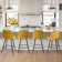 Set of 4 Upholstered Low Back 26" Counter Stool