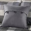 Housse de lit de jour grise 6 pièces - Motif réversible en tissu écossais et uni, housse, 3 taies décoratives, coussin décoratif en mélange de coton, matériau à chevrons