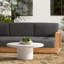 Raul Concrete Terrazzo Coffee Table, White