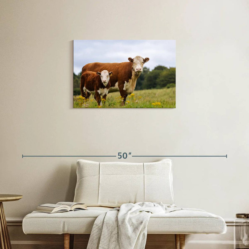 Veau et vache Brampt, H 20 po x l 30 po