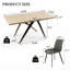 Modern Kitchen Dining Table Set, Extendable Table with Upholstered Dining Chairs-127660555-127660558