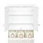 Armoire de rangement blanche pour salle de bain - 2 portes, tablettes réglables, 3 paniers de décoration de Noël décoratifs pour salle de bain, cuisine, salle de lavage avec tablette de porte, bas
