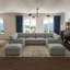 Canapé-lit modulaire large en velours côtelé Knaack-1954512152