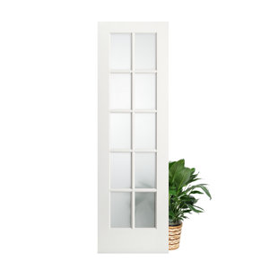 Porte en verre givré de style français (apprêtée)