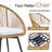 2 - Person Outdoor Seating Group with Rattan Swivel Chairs and Round Coffee Table