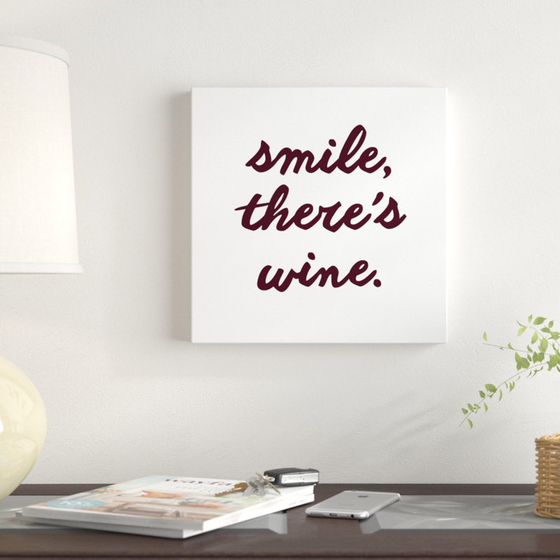 «Wine Sentiment III», art textuel sur toile, H 20 po x l 20 po, Toile tendue