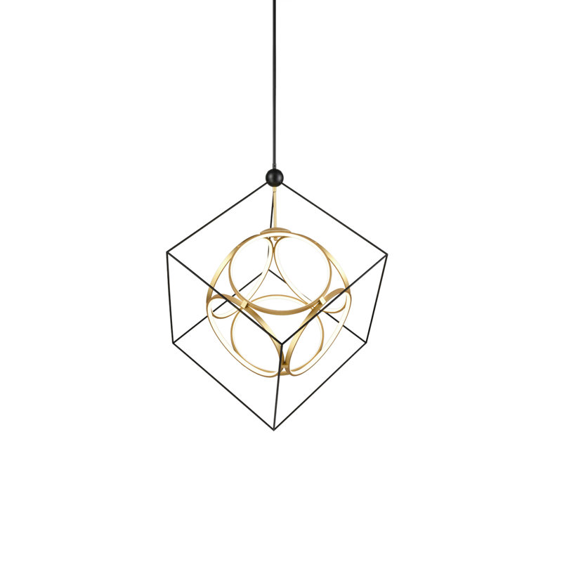 Monza Antique Brass LED Chandelier with Opal Silicon Diffusers