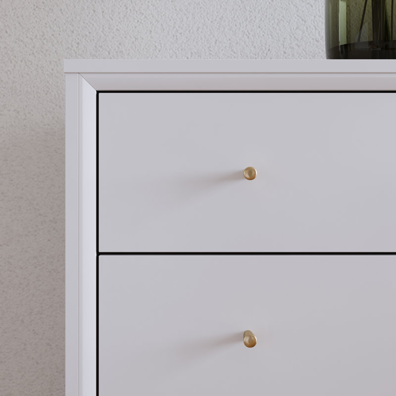 55'' W 6 - Drawer Dresser, Crisp White