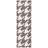 Rodgers Hand Woven Flat Weave Wool/Cotton Houndstooth Rug in Gray/Ivory-1027802836