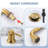 8 In. Widespread Double Handle Bathroom Faucet With Drain Kit Included And Supply Line In Brushed Gold